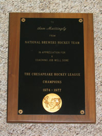 Brewers Mattingly Plaque